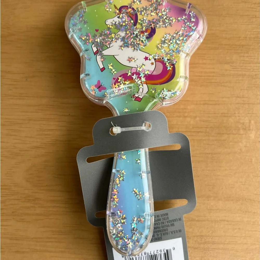 Girls Unicorn Hair Brush | Detangling Air Cushion Comb, With Sparkling Confeti